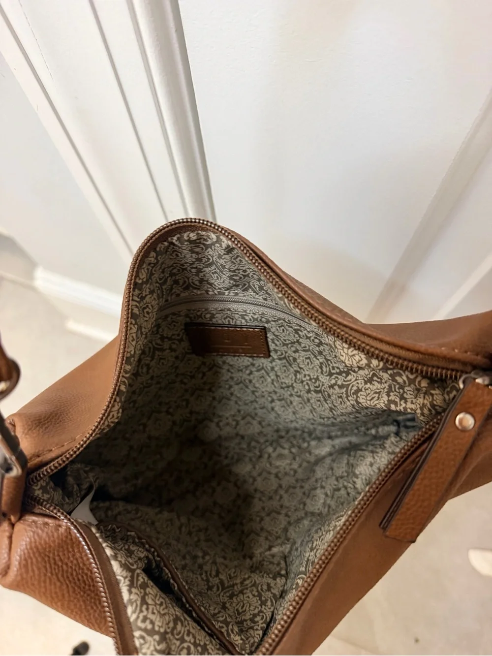 Classic Brown Leather Crossbody Bag